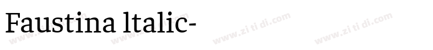 Faustina ltalic字体转换